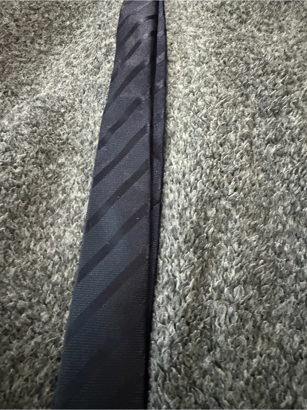 Cedarwood State Navy Blue Skinny Striped Necktie